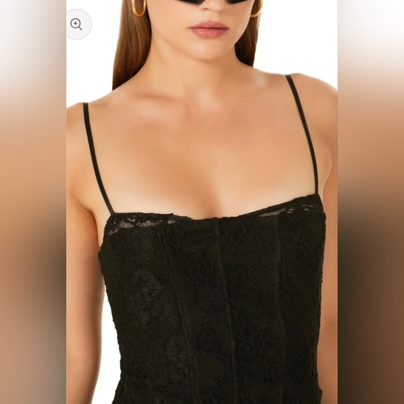 AFRM Prima Lace Mini Sexy Dress black women's - Picture 3 of 8
